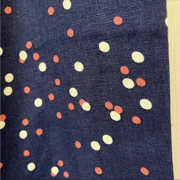 Soft Surroundings Womens Blue Polkadots Cuffed Ankle 100% Linen Pants Size XL - Picture 5 of 6